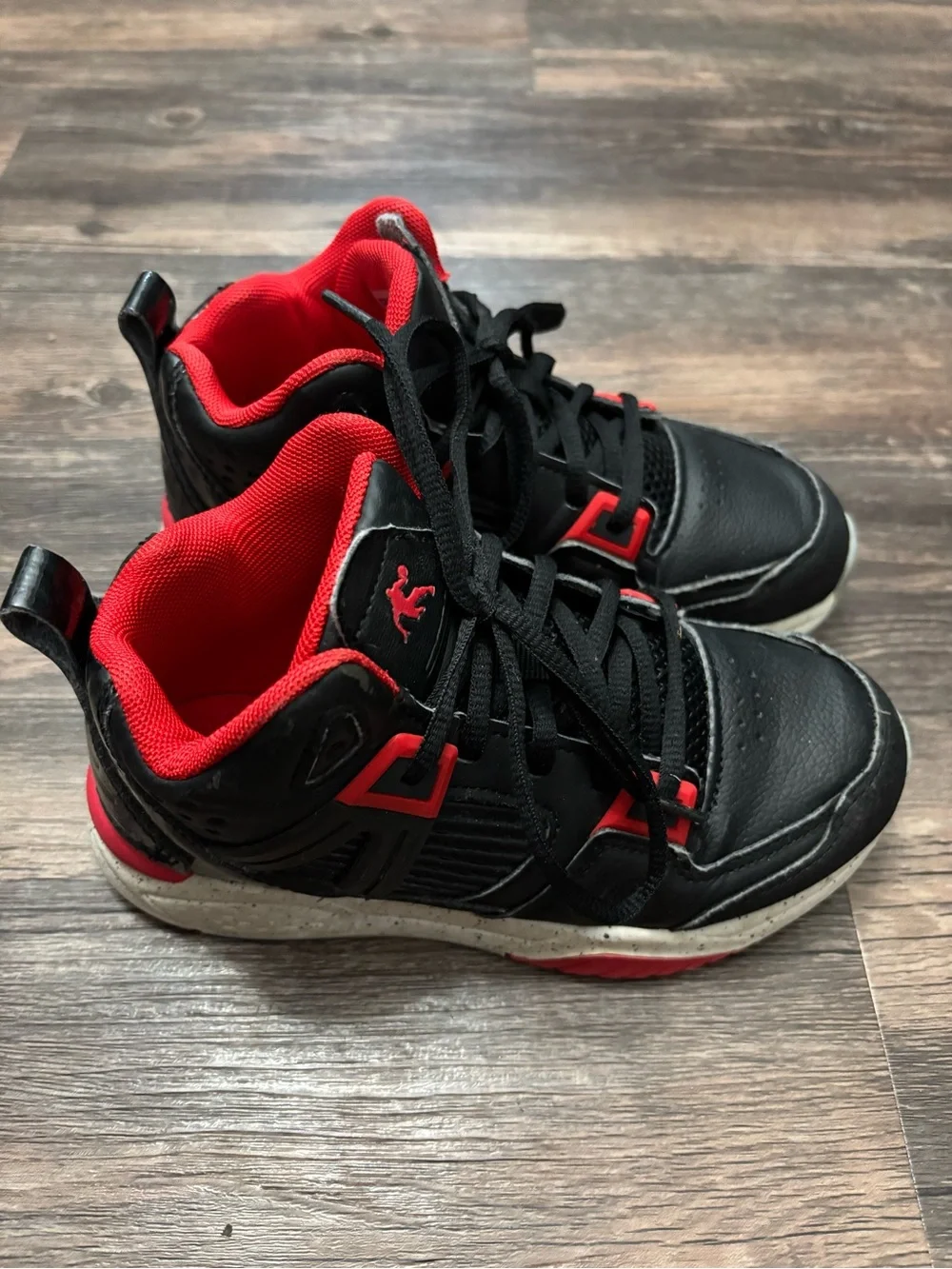 Kids Air Jordan Black & Red High-Top Athletic Sneakers